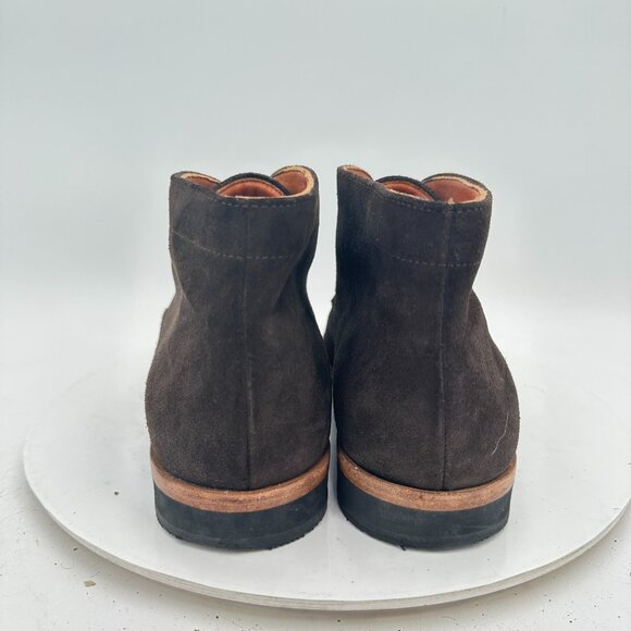 Wolf & Shepherd Men Size 10 Dark Brown Suede Plain Toe Ankle Chukka Boot - Picture 5 of 12